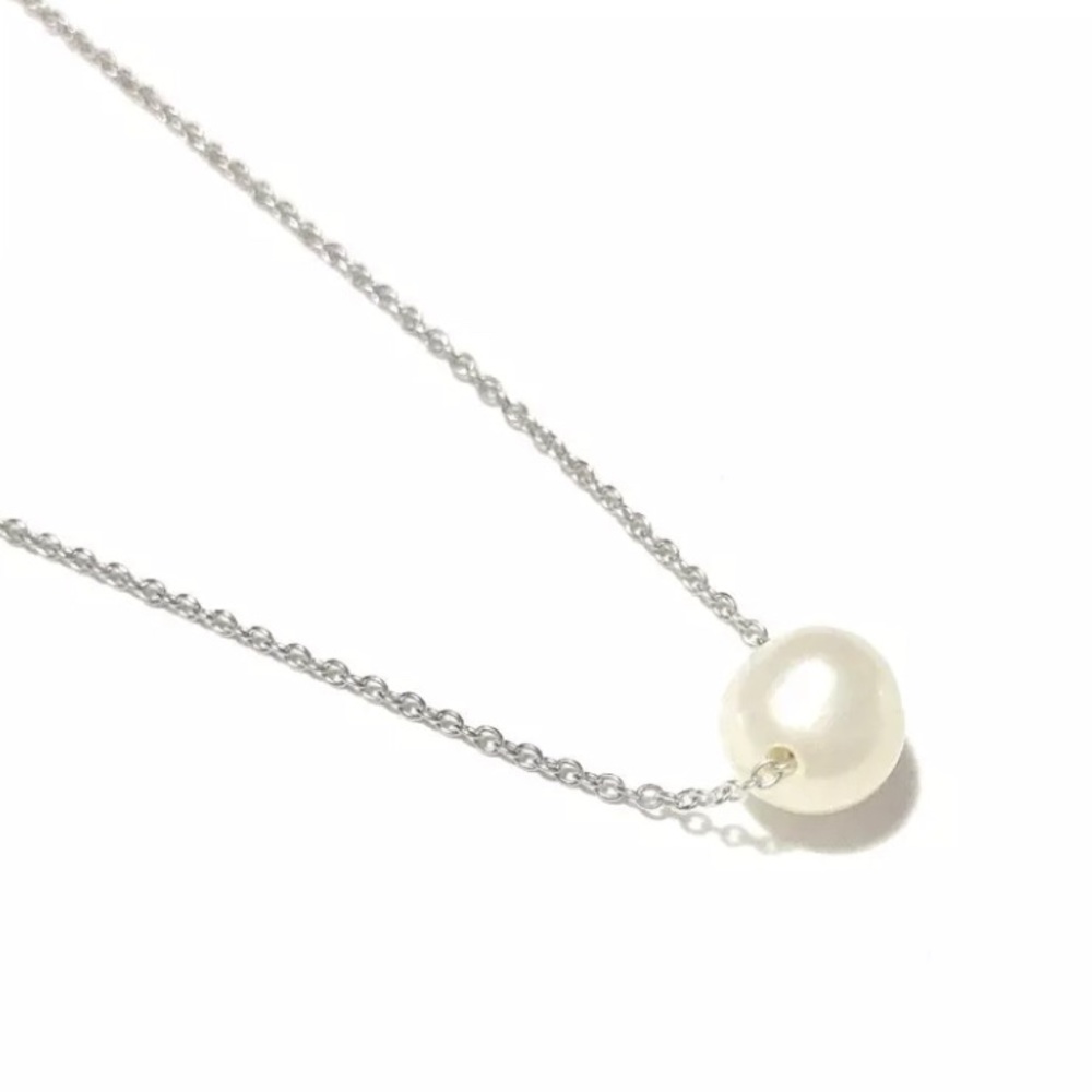 925SterlingSilver FRESHWATER SINGLE PEARL Necklace